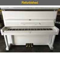 Refurbished Yamaha U1D Polished White Upright Piano All Inclusive Package